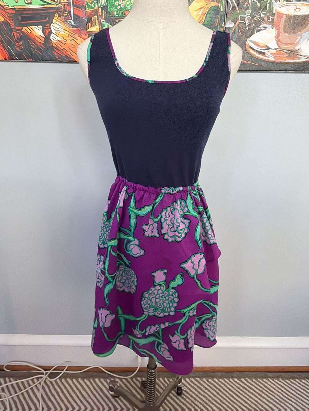 Lilly Pulitzer Clover Mini Dress in Hollyhock Pocket Full of Posies